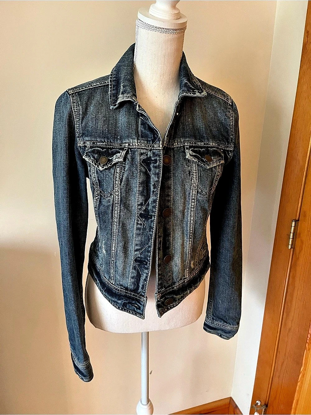 American Eagle Distressed Denim Jacket